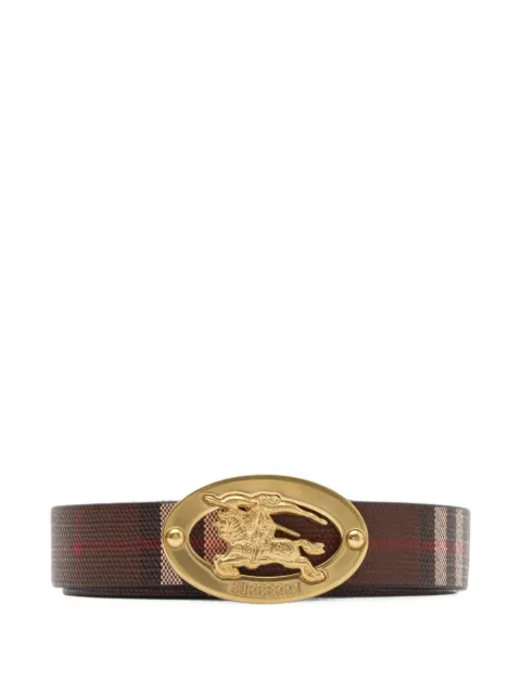 Burberry thin reversible Check oval belt