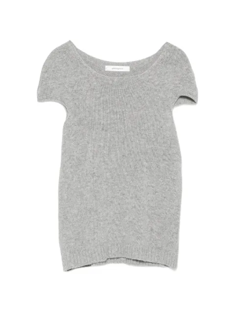 Gimaguas Fein gestricktes T-Shirt mit angeschnittenen Ärmeln