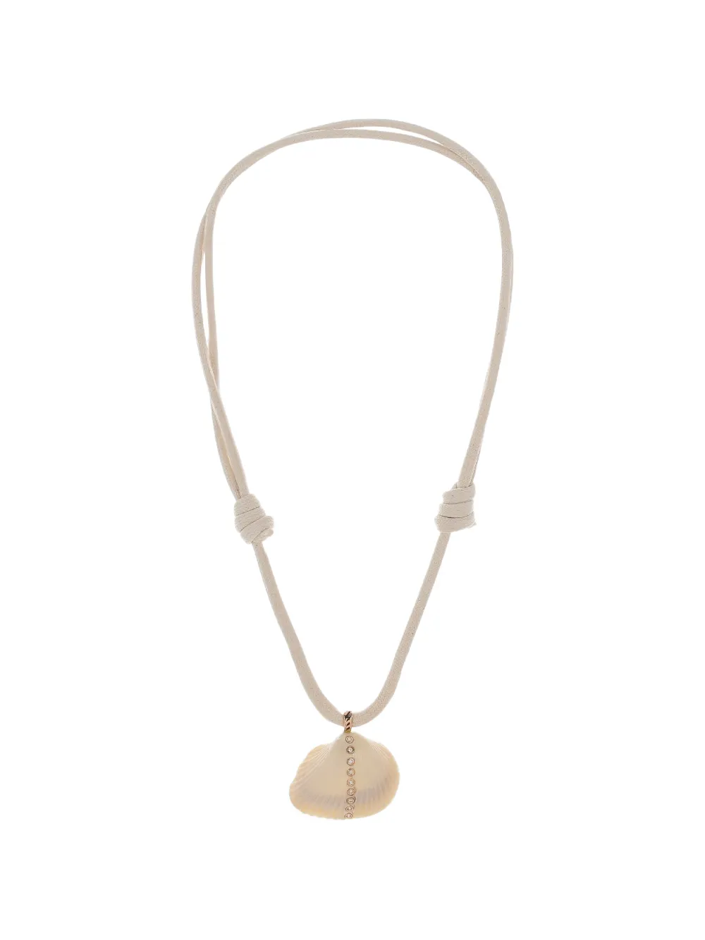 Dezso diamond and shell necklace