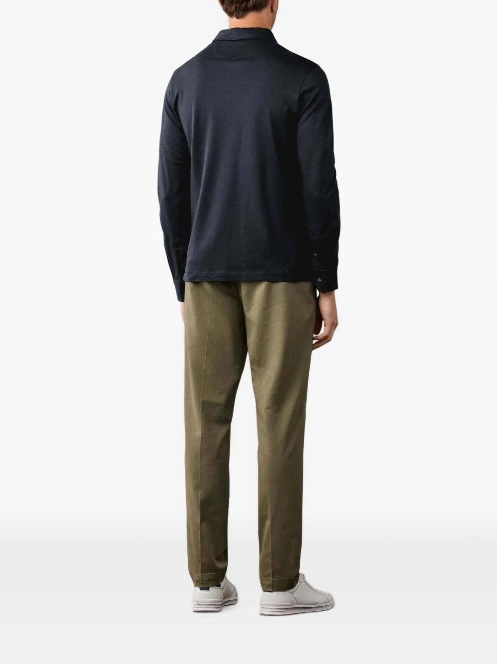 Hackett London Poloshirt met lange mouwen Blauw