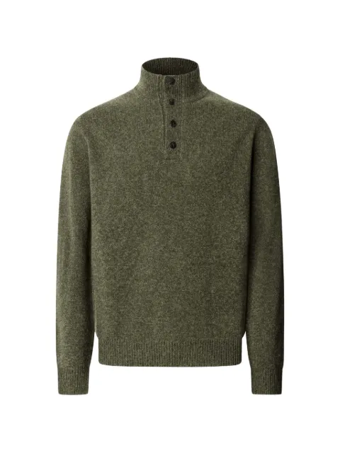 Hackett London pull mouliné à boutonnière