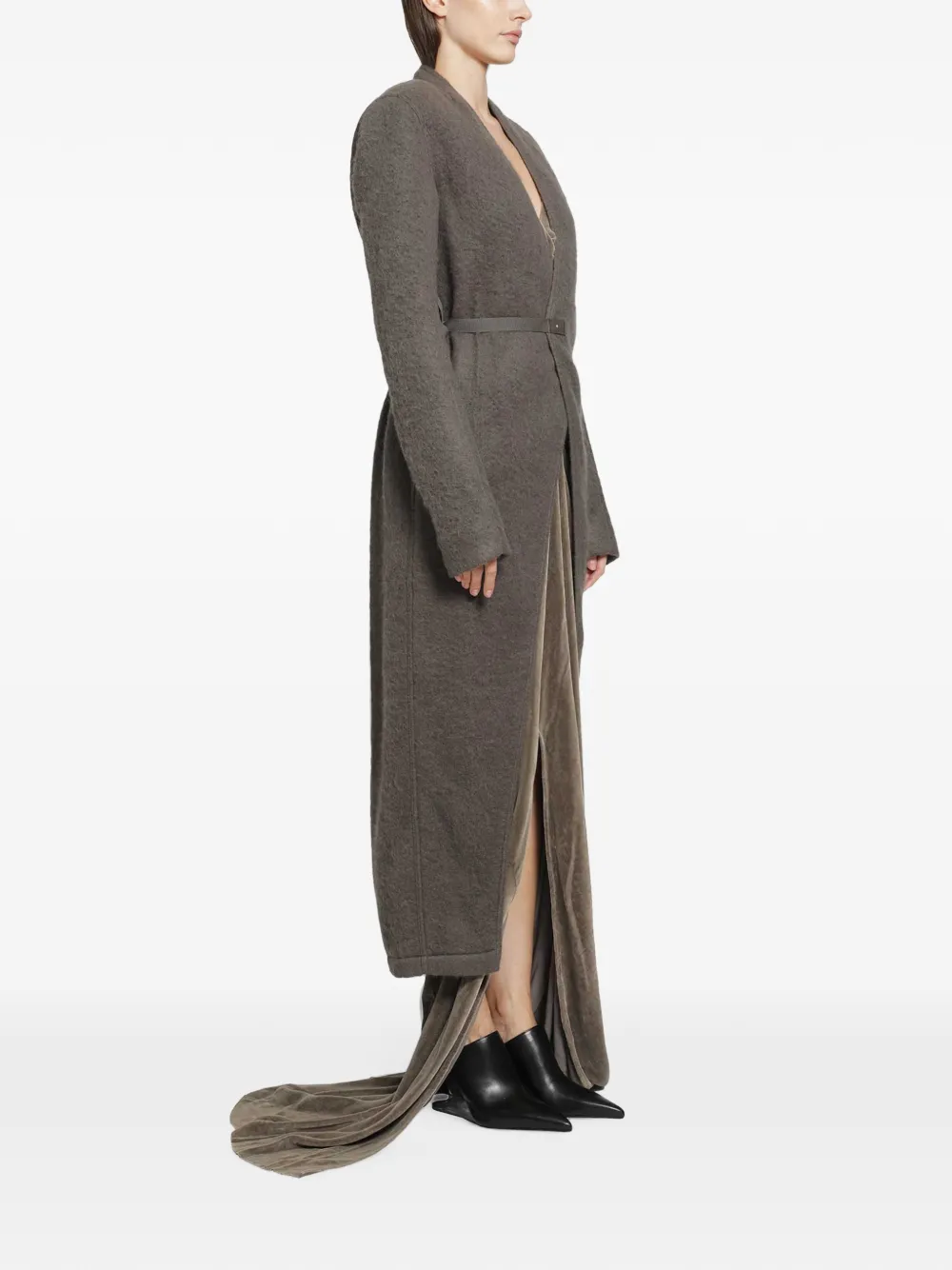 Rick Owens Tower Lab belted coat Grijs