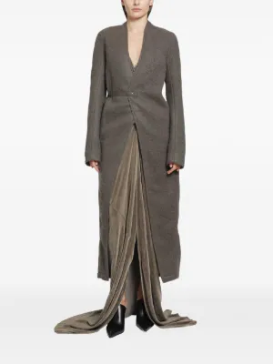 Ann Demeulemeester Viv コート | ブラック | FARFETCH JP
