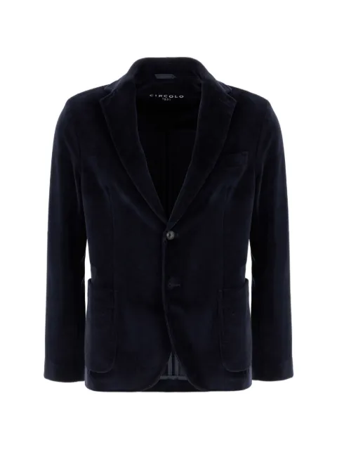 Circolo 1901 velvet single-breasted blazer