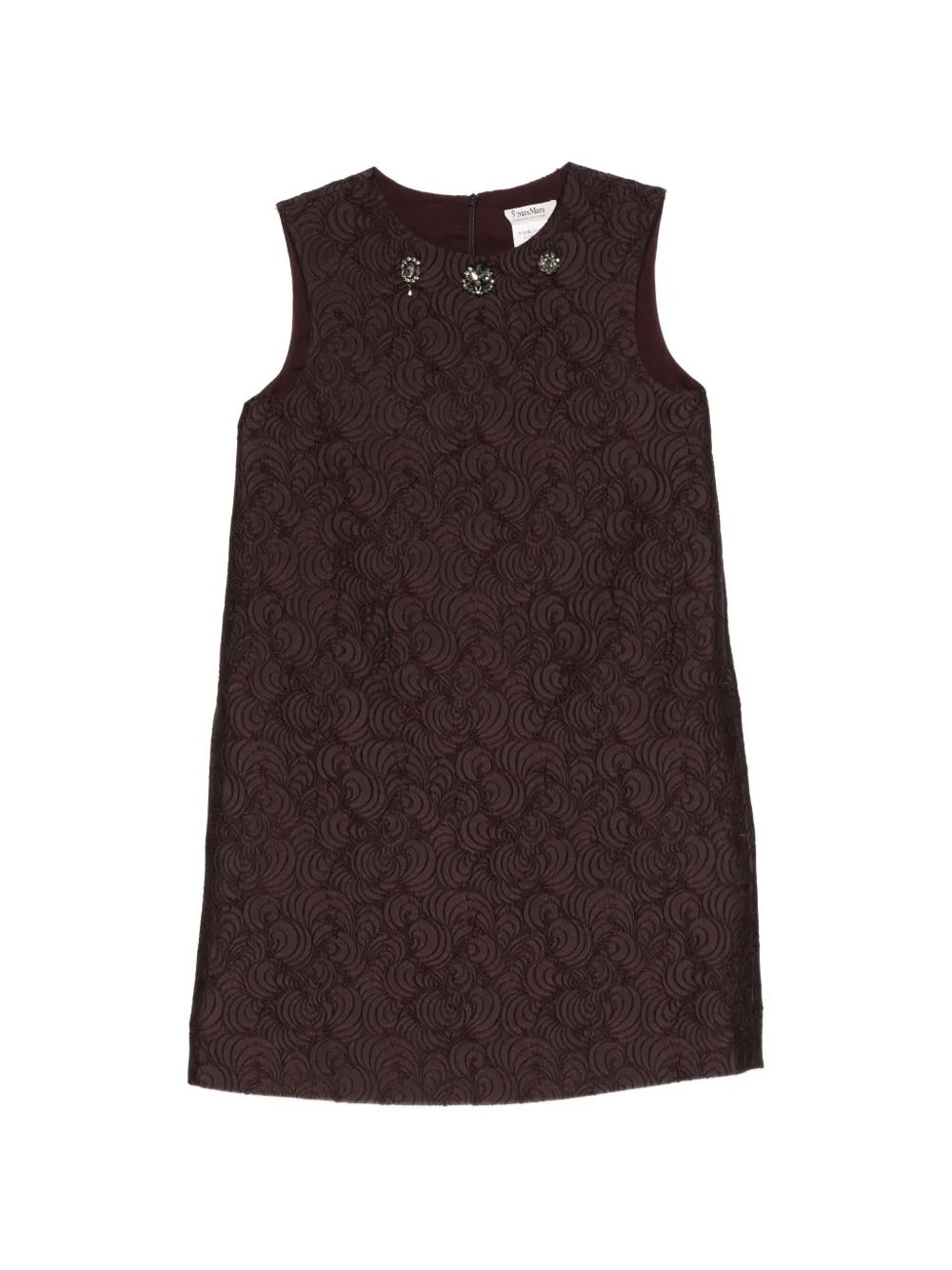 'S Max Mara cotton-blend princess-line jacquard dress - plum - Viola