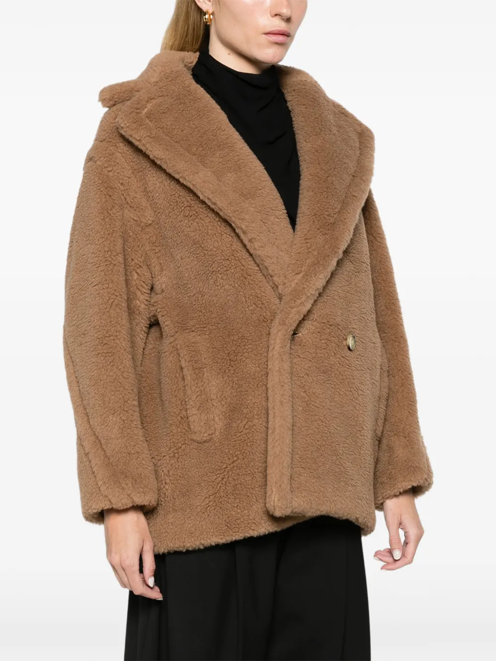 Max Mara short Teddy Bear Icon coat camel Bruin