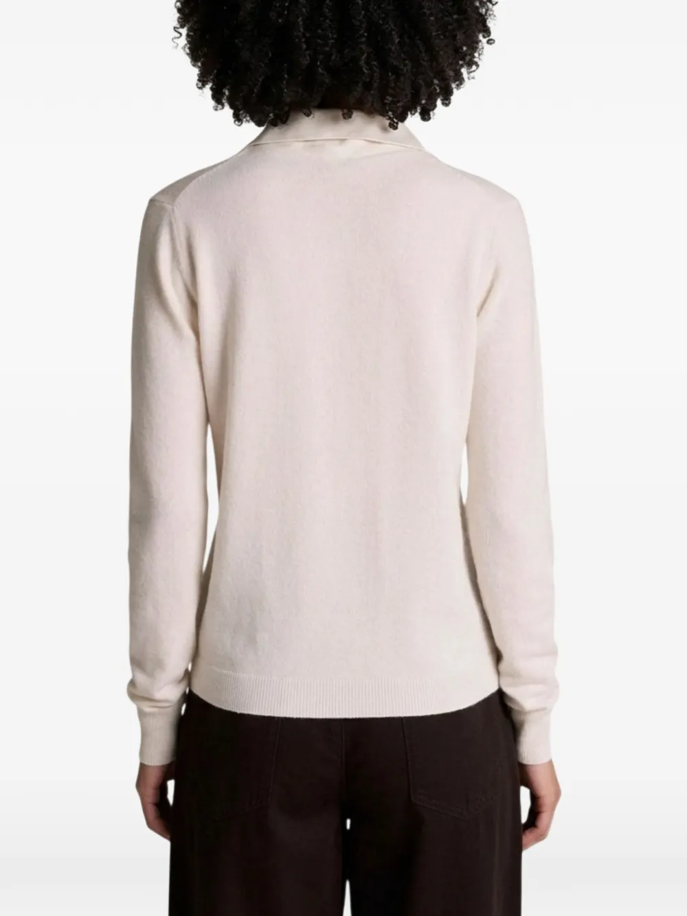 Vince silk-trim cardigan Beige