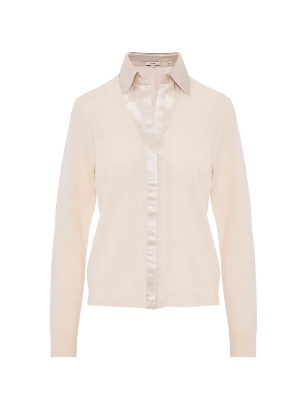 Vince silk-trim cardigan Beige