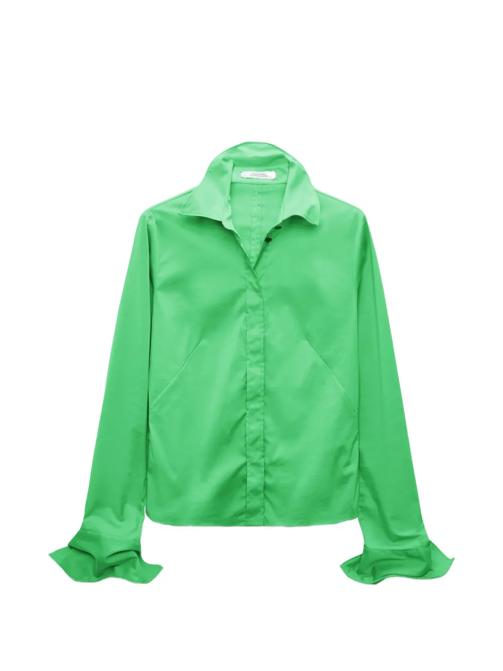 Dorothee Schumacher Poplin Love ruffled blouse - Green