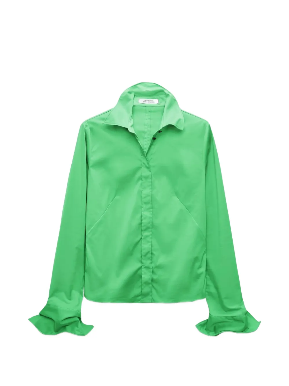 Dorothee Schumacher Poplin Love ruffled blouse - Verde