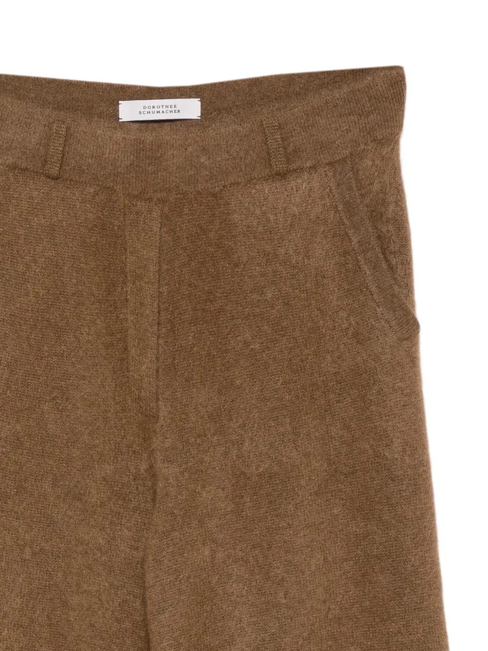 Dorothee Schumacher brushed-knit straight-leg trousers Bruin