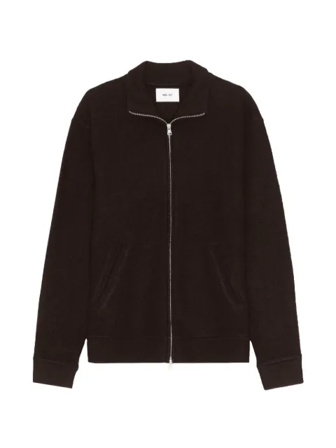 NN07 boiled merino zip-up sweater