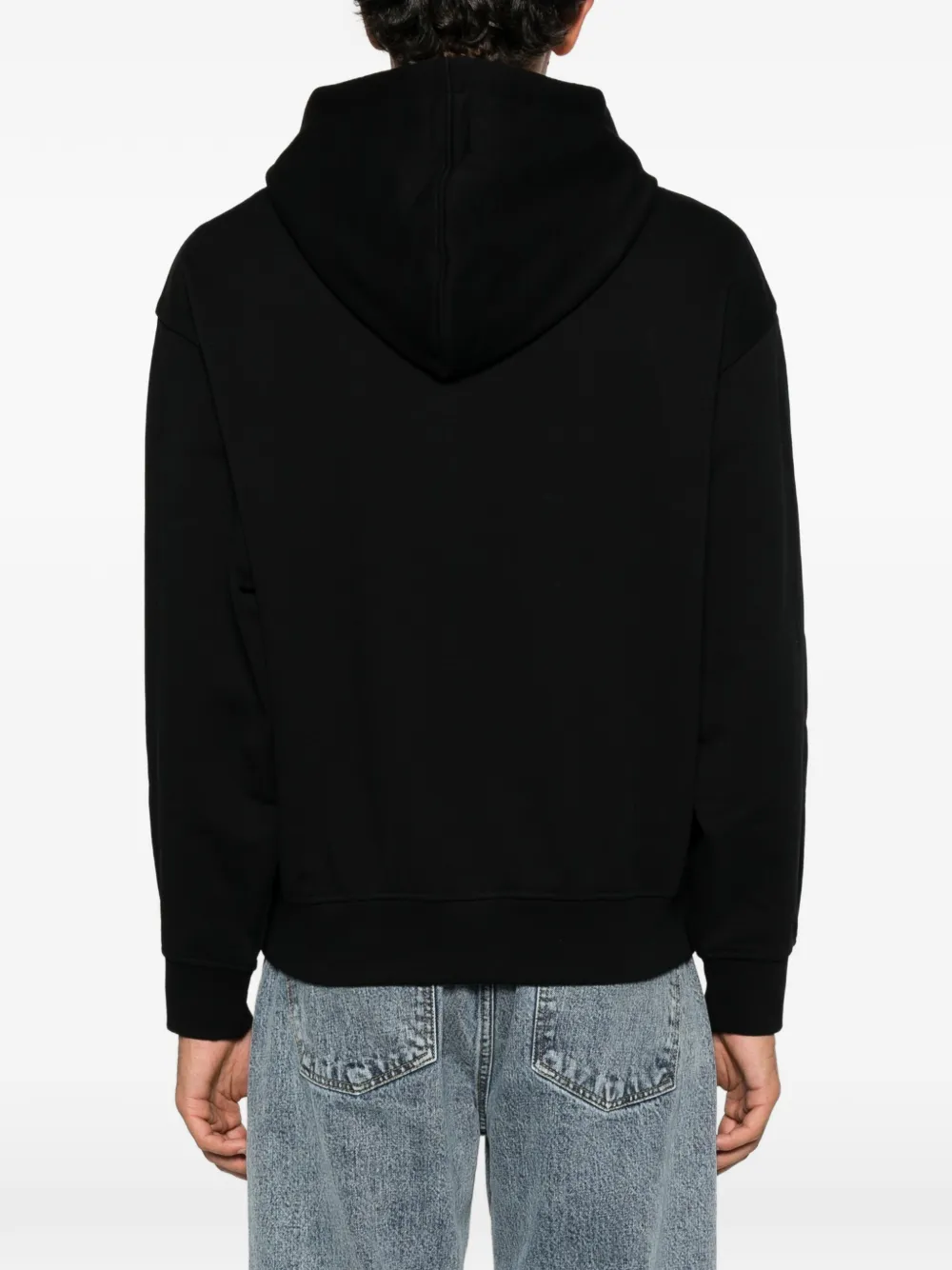 Emporio Armani Hoodie met geborduurd logo Zwart