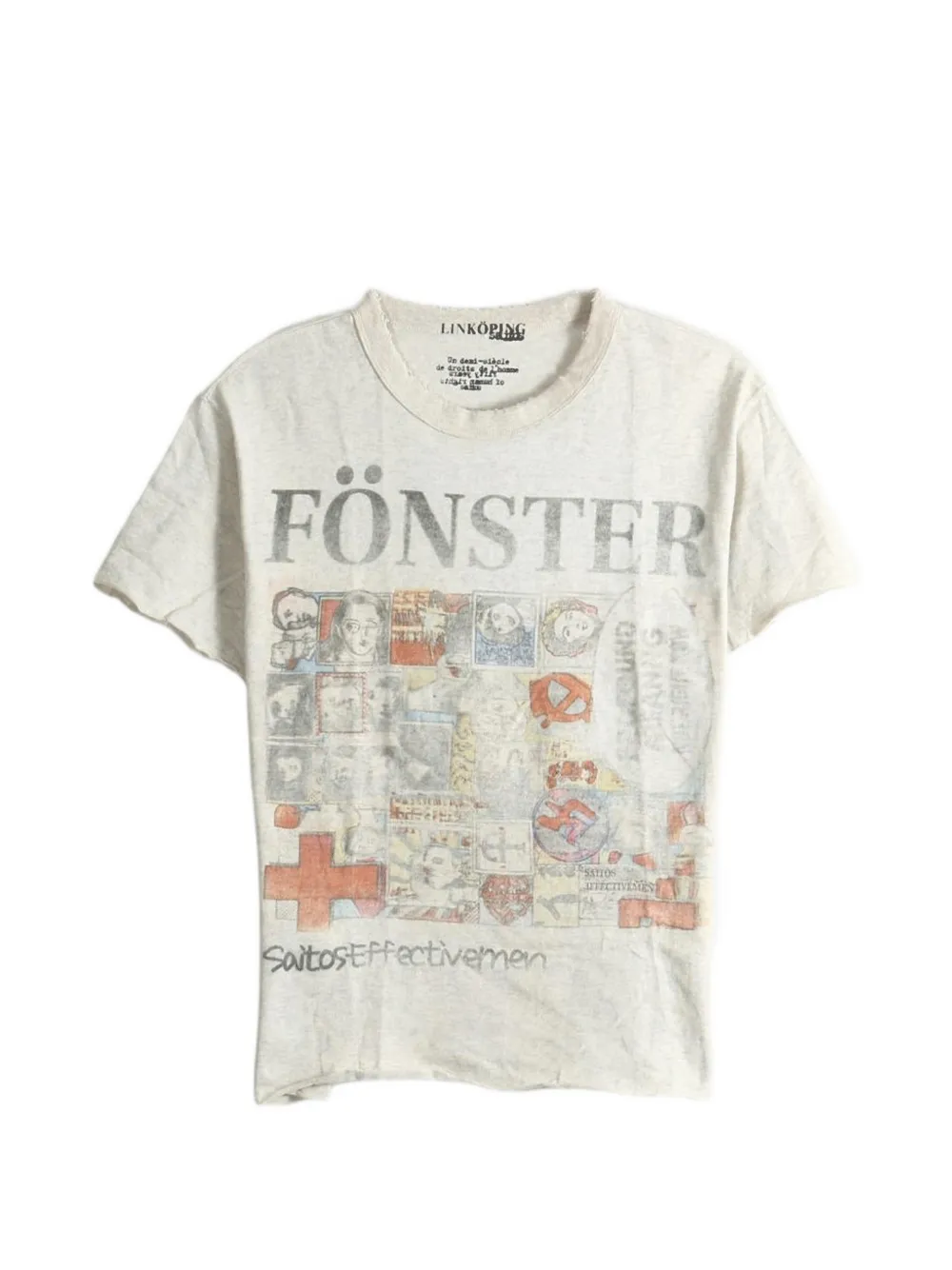 Saitos Fonster Raw-cut T-shirt In Gray