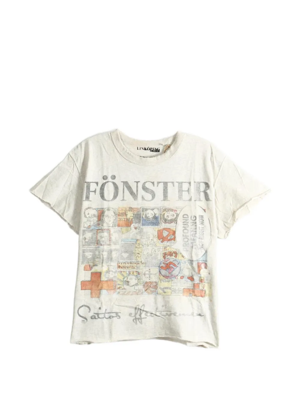 Saitos Fonster Raw-cut T-shirt In Gray
