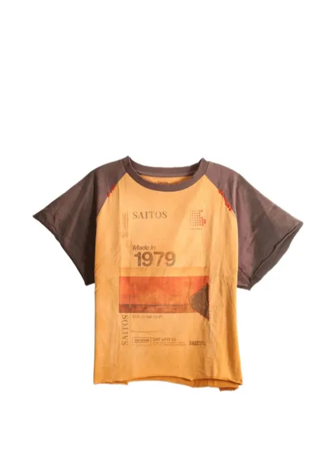 SAITOS graphic-print raglan-sleeve T-shirt