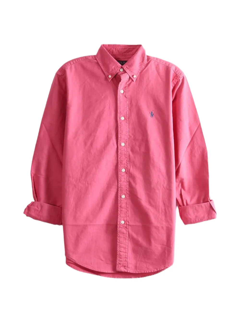 Polo Ralph Lauren embroidered-logo button-down Shirt | Pink | FARFETCH AU