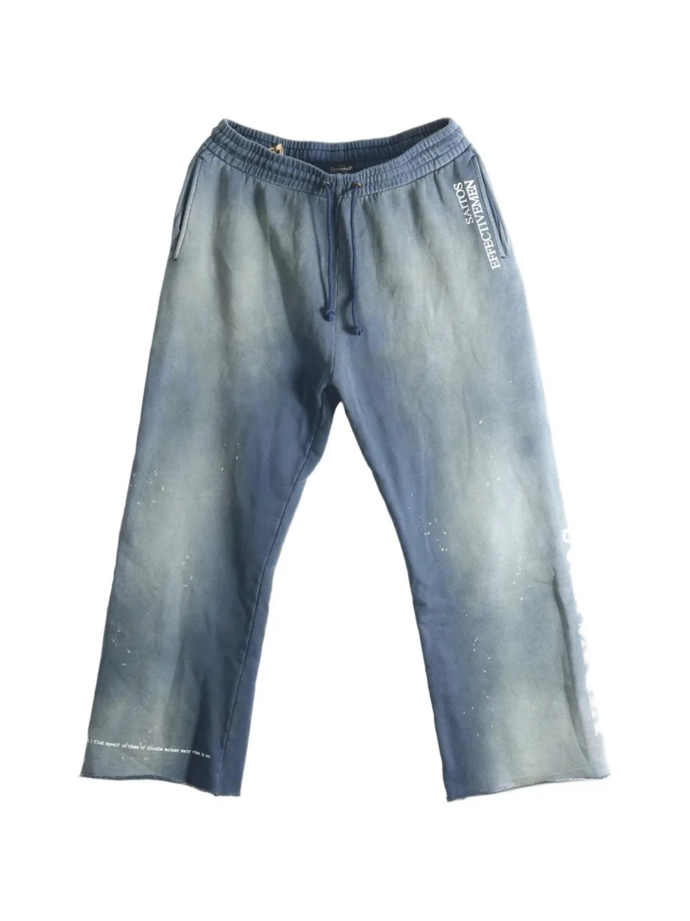 Saitos Nirva Washed-effect Track Pants In Blue