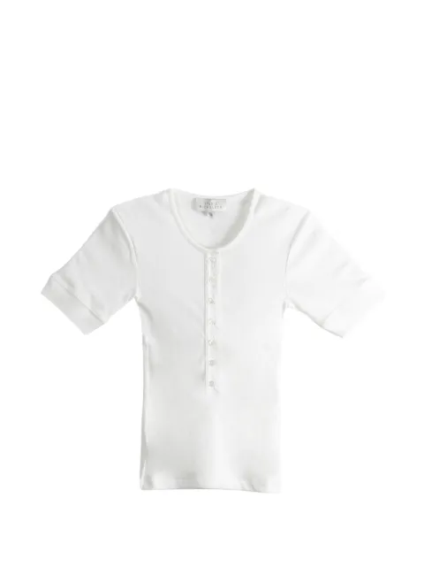 Studio Nicholson Sorin ribbed-knit henley T-shirt