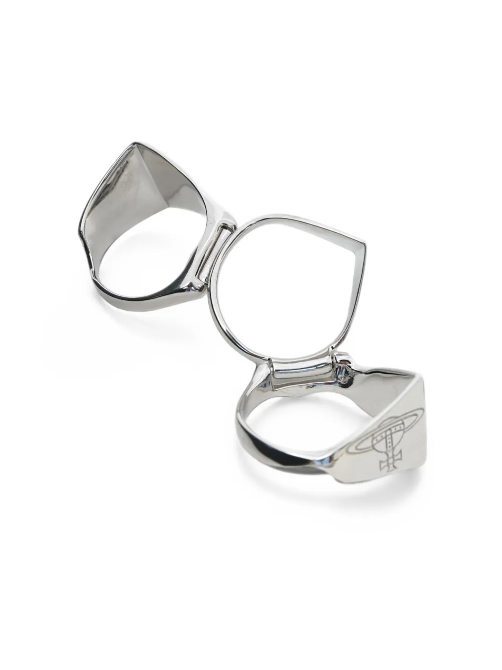 Vivienne Westwood Knuckleduster Orb-engraved Ring in Silver, view 3