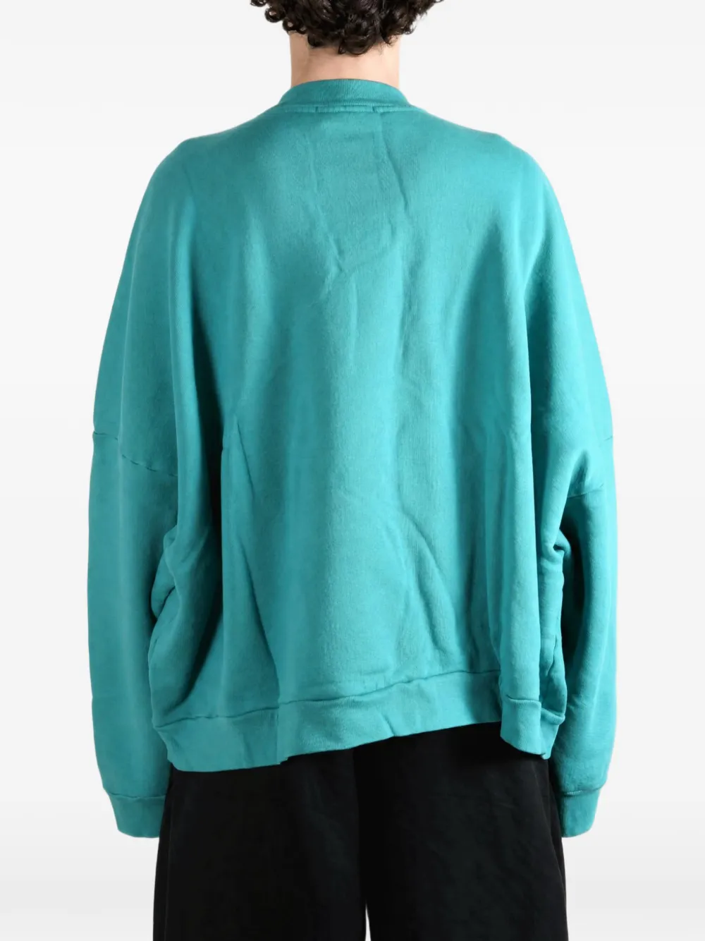 Willy Chavarria Chavantino Hooligan sweater met verlaagde schouders Groen