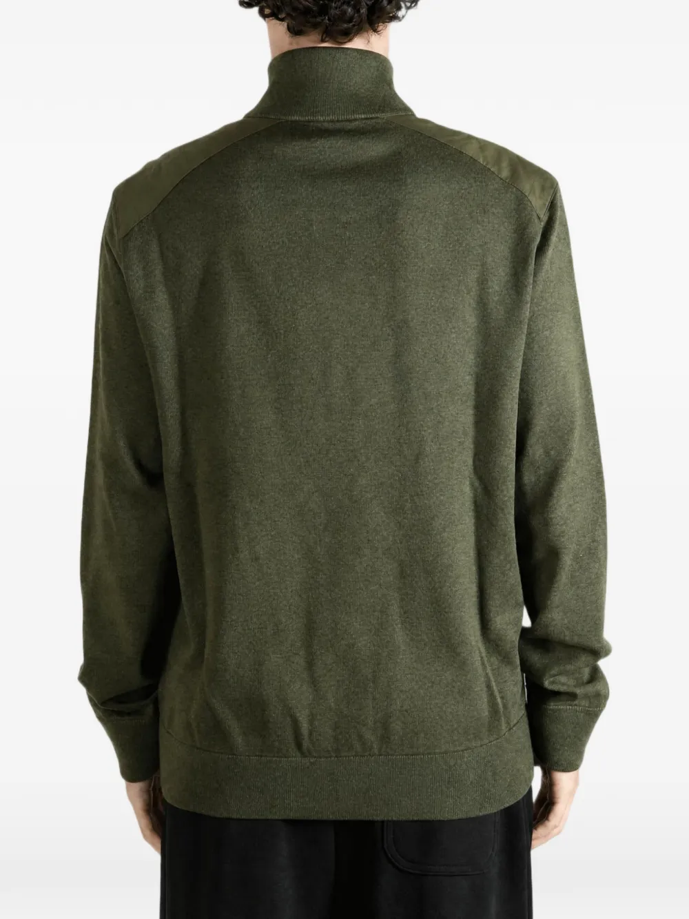 Polo Ralph Lauren hybrid mockneck cardigan Groen