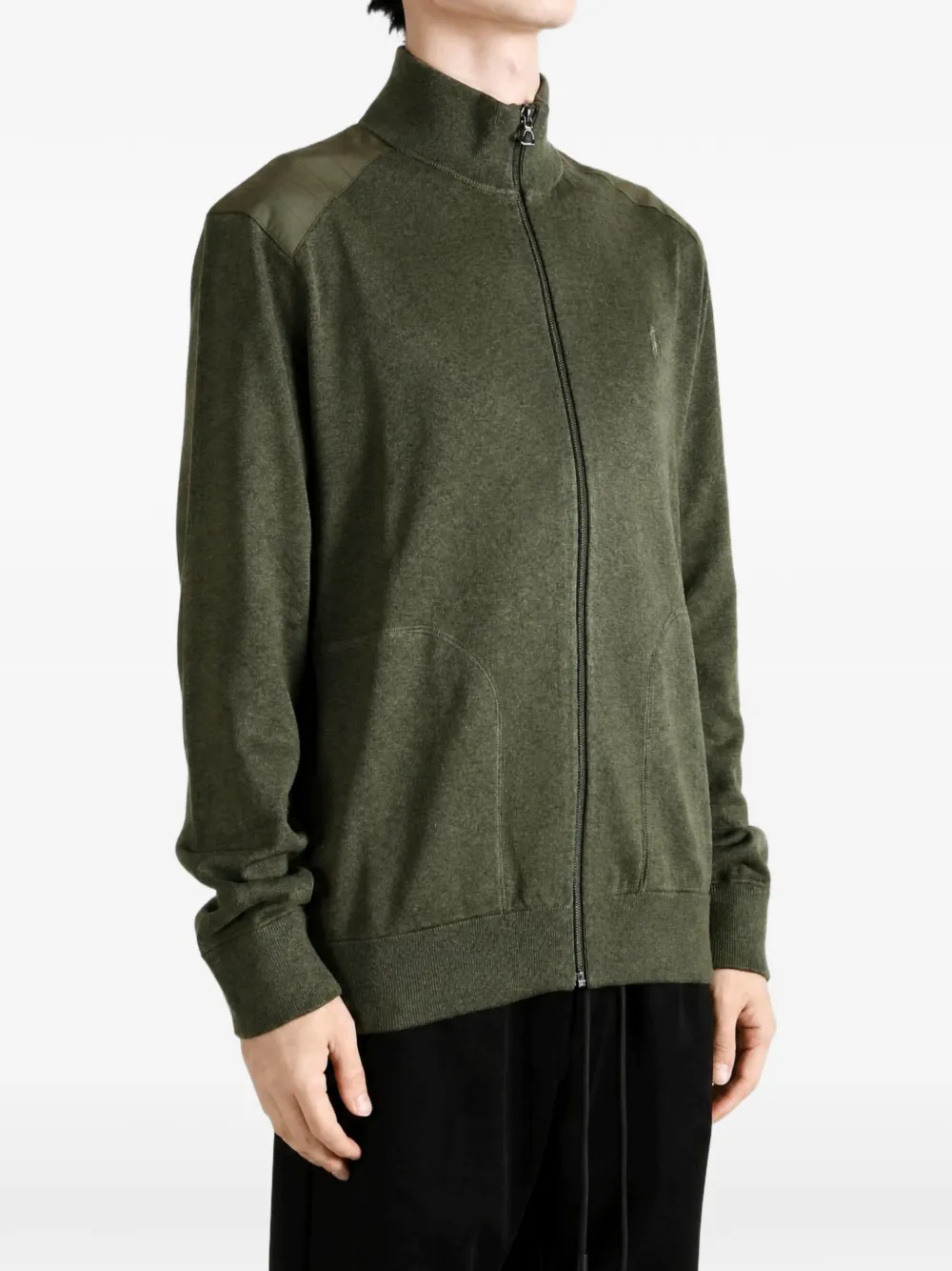 Polo Ralph Lauren hybrid mockneck cardigan Groen