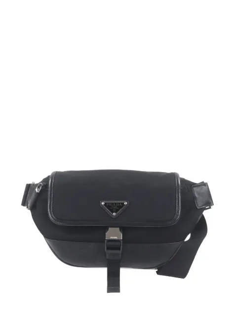 Prada Pre-Owned 2013-2026 Saffiano Trimmed Tessuto belt bag