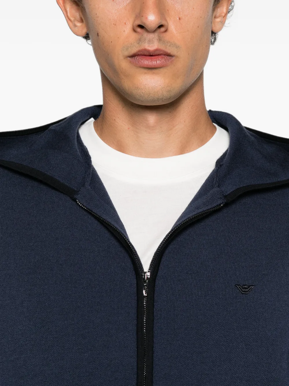 Emporio Armani Hoodie met rits Blauw
