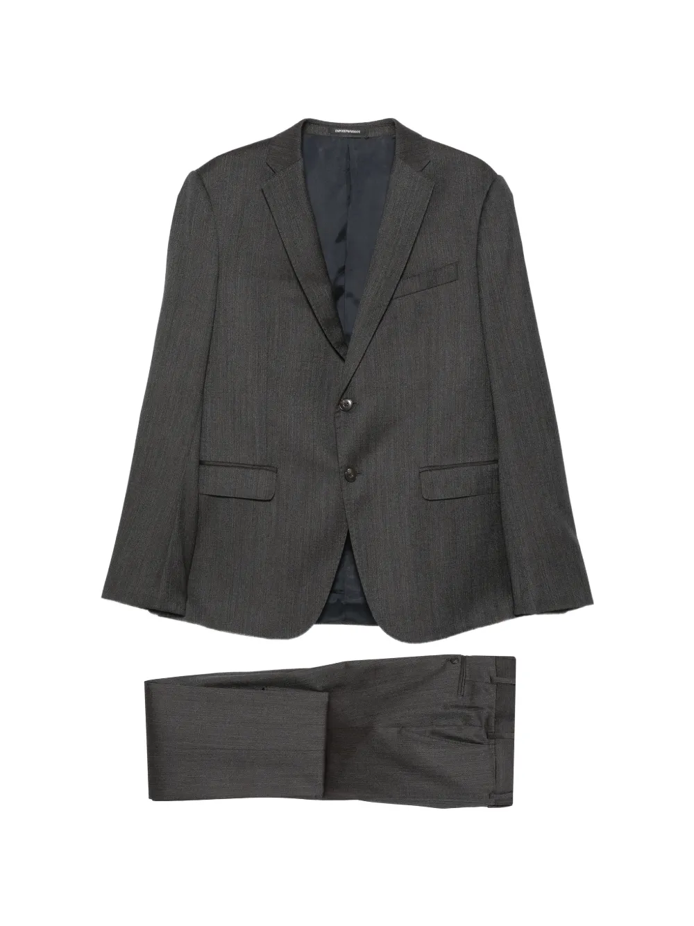 Emporio Armani Blazer monopetto con revers a lancia - Grigio