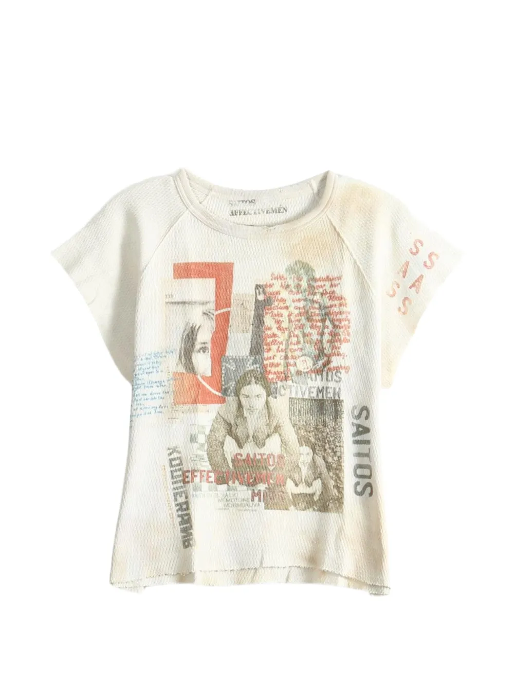 SAITOS Waffle Mess graphic-print T-shirt