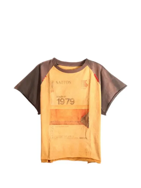 SAITOS graphic-print raglan-sleeve T-shirt