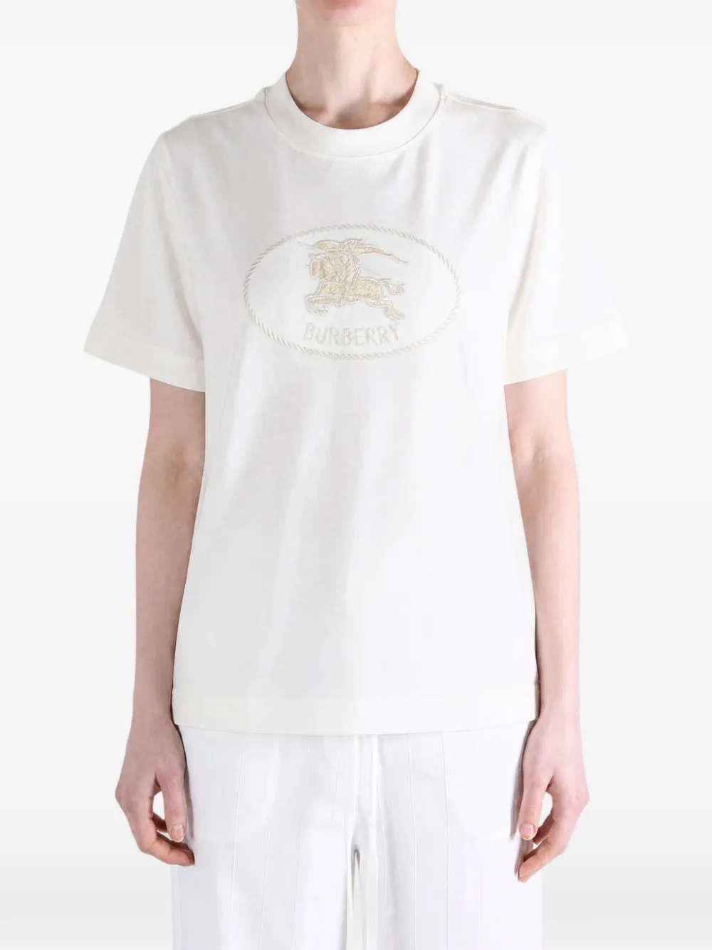 Burberry Knight-stamp cotton T-shirt