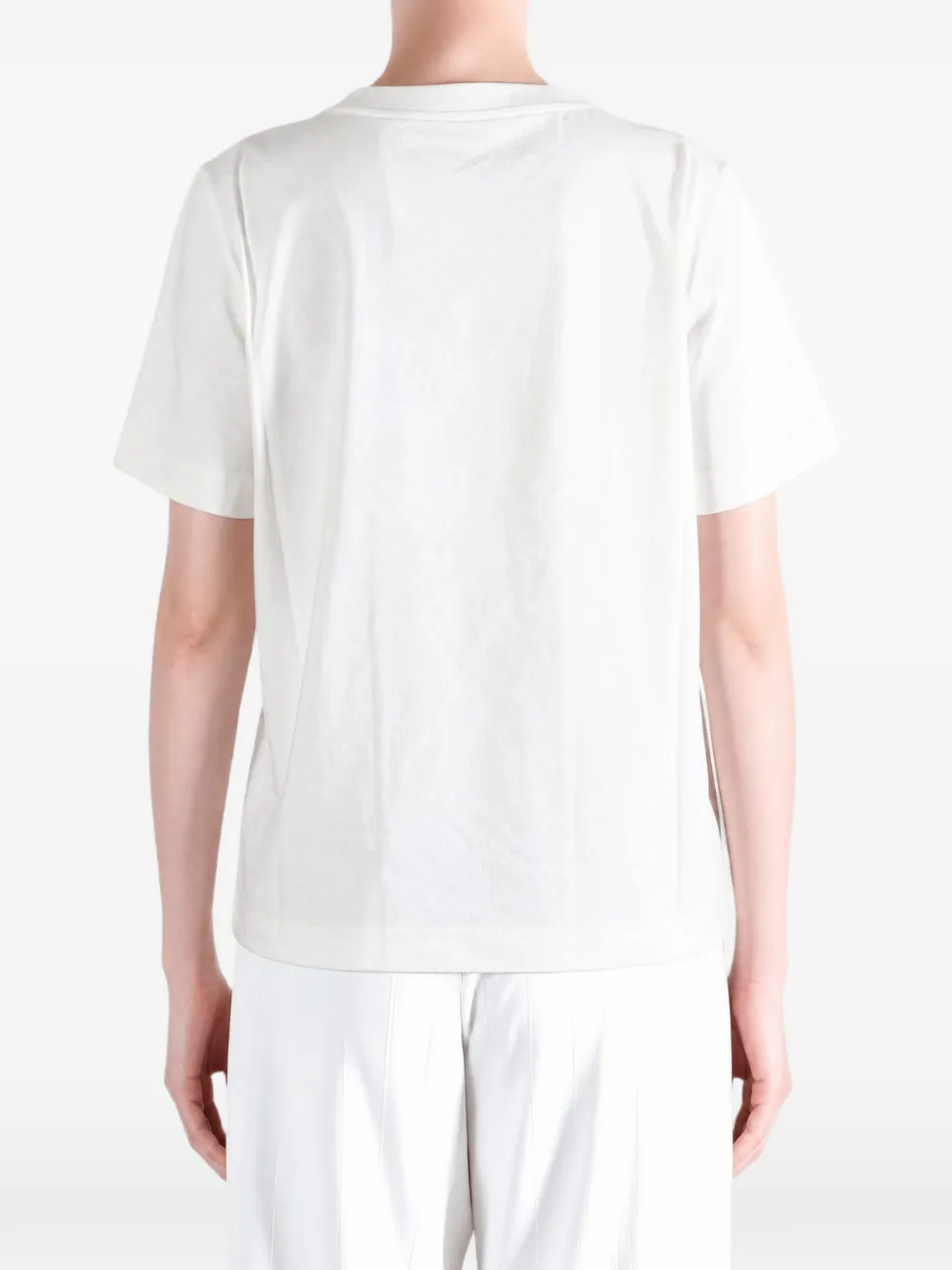 Burberry Katoenen T-shirt met Knight-stempel Wit