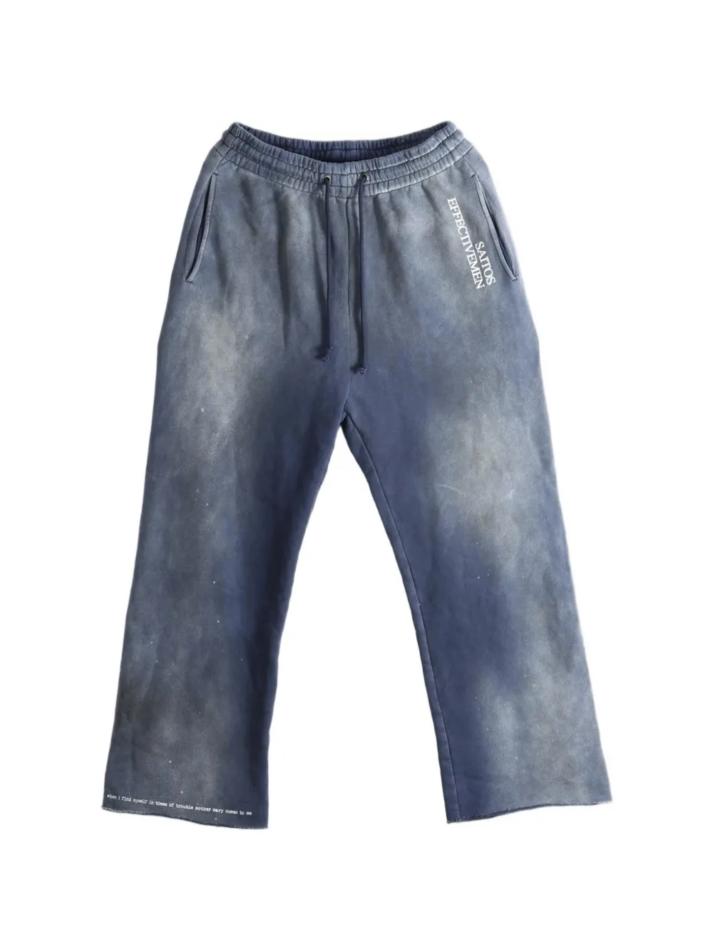 Saitos Nirva Washed-effect Track Pants In Blue