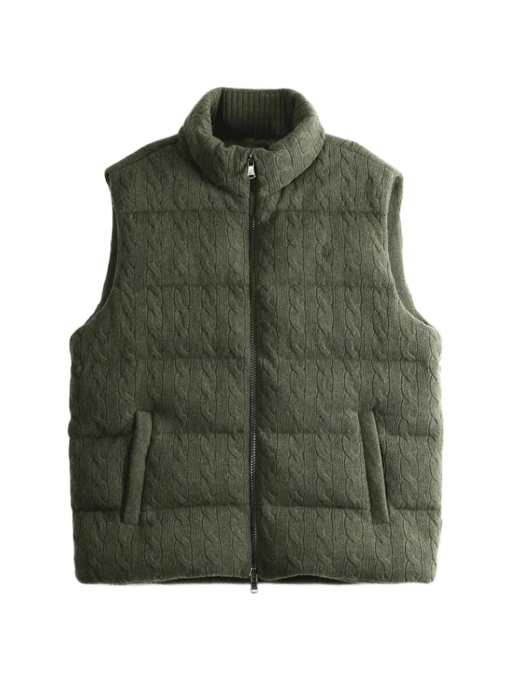 Polo Ralph Lauren cable-knit padded gilet - Green