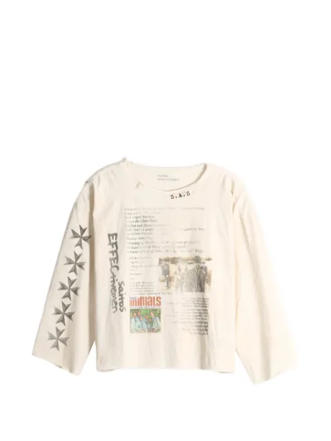 SAITOS graphic-print long-sleeve T-shirt
