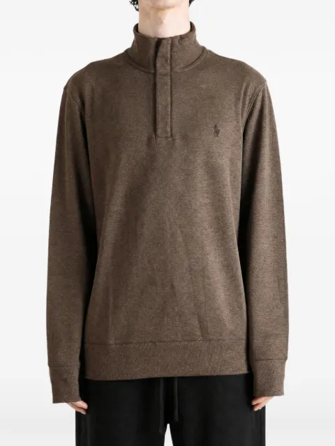Polo Ralph Lauren suéter con logo bordado y cuarto de cierre