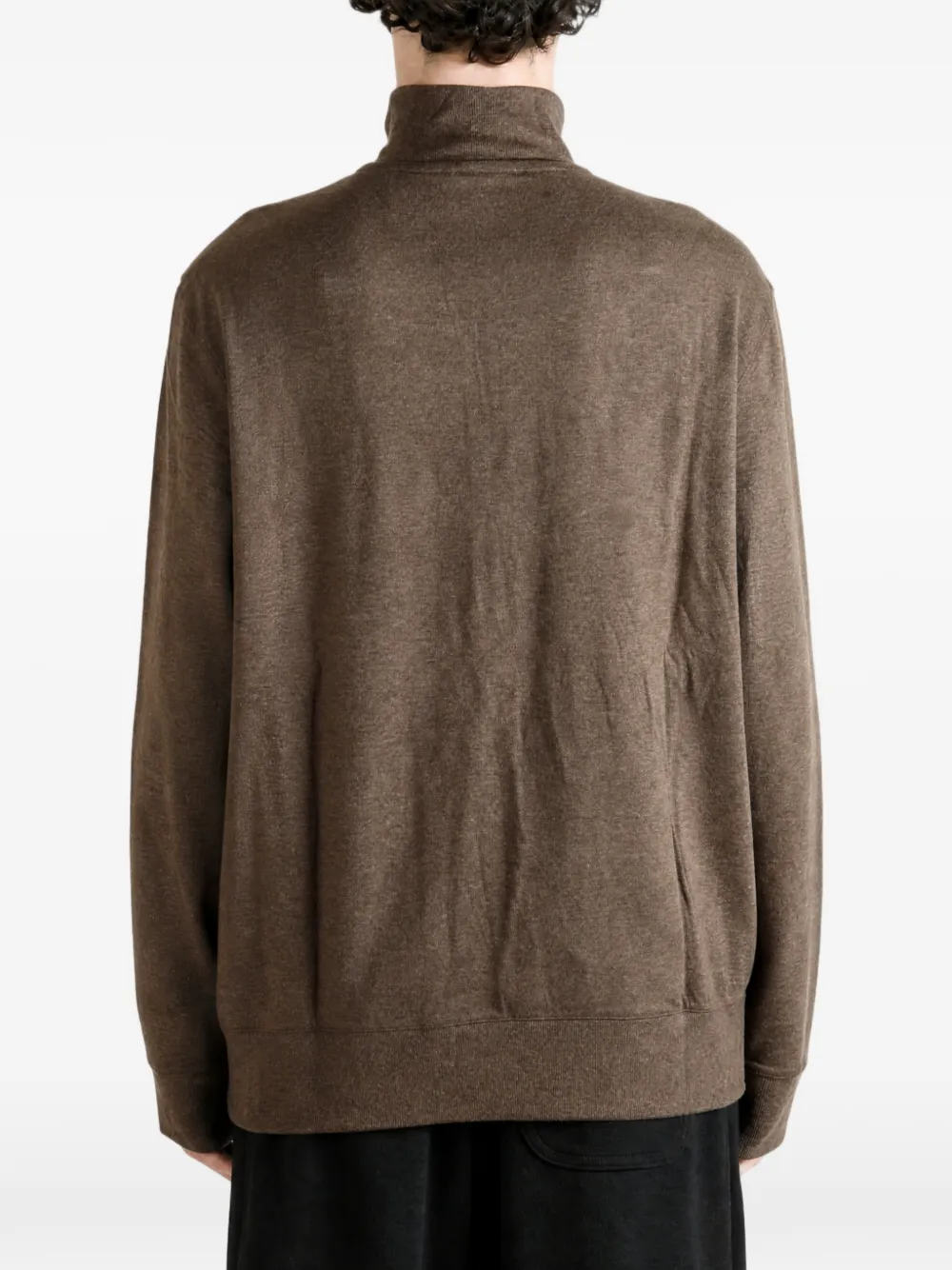 Polo Ralph Lauren Trui met geborduurd logo en rits Bruin