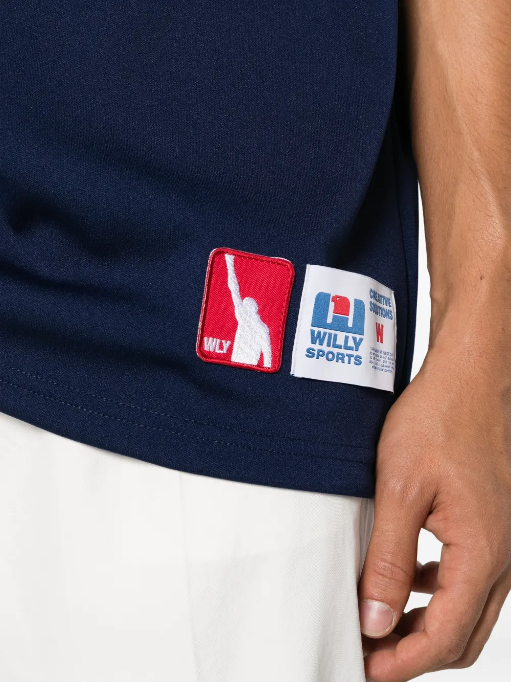 Willy Chavarria T-shirt met geborduurd logo Blauw