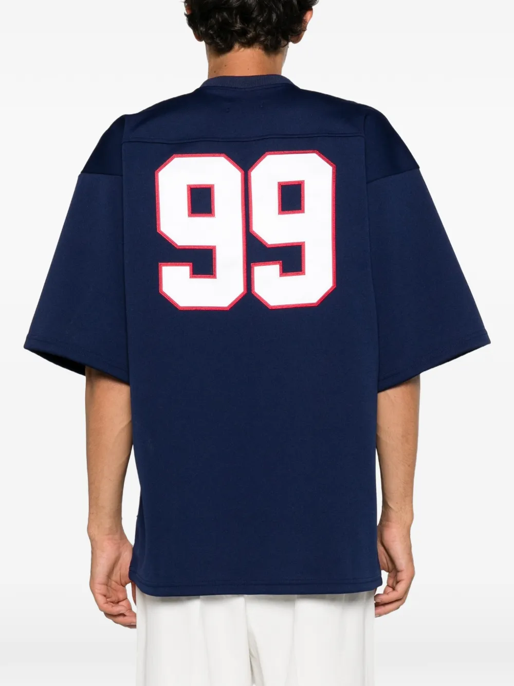 Willy Chavarria T-shirt met geborduurd logo Blauw