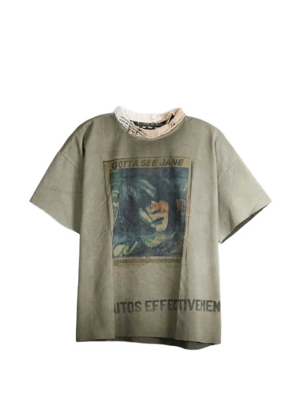 Saitos See Jane Distressed T-shirt In Green
