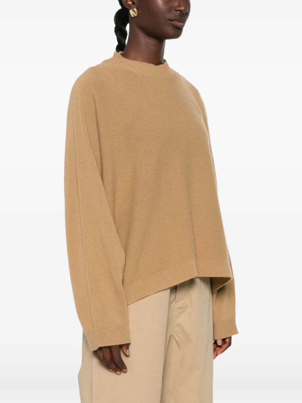 Sofie D'hoore ribbed-knit crew-neck sweater Beige