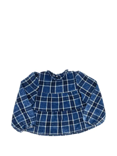 Bellerose Habib check tiered blouse