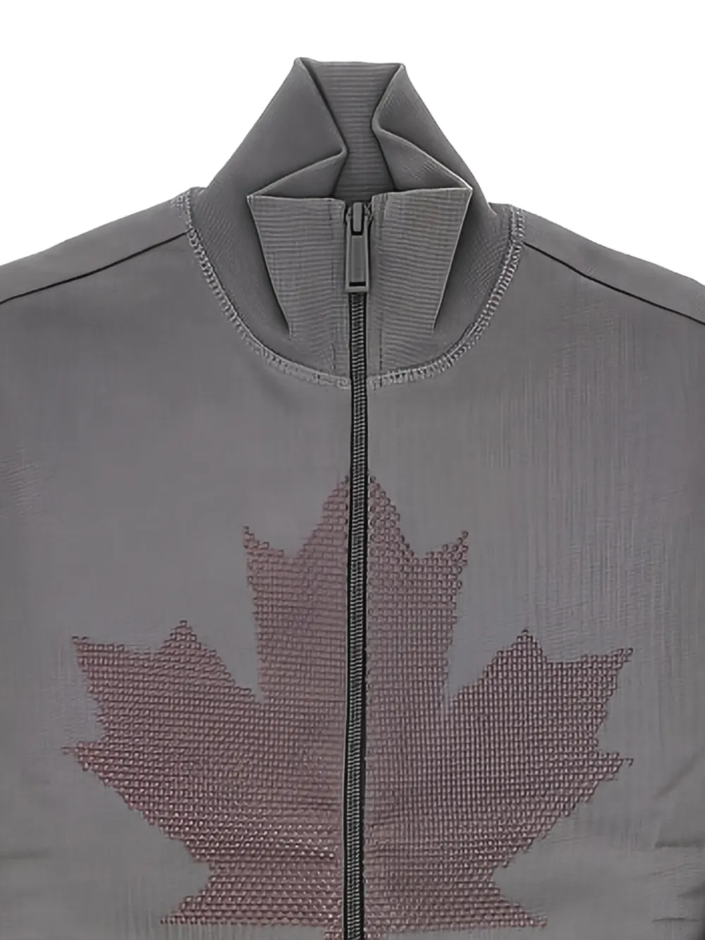 DSQUARED2 KIDS maple-leaf print zip-up sweatshirt Grijs