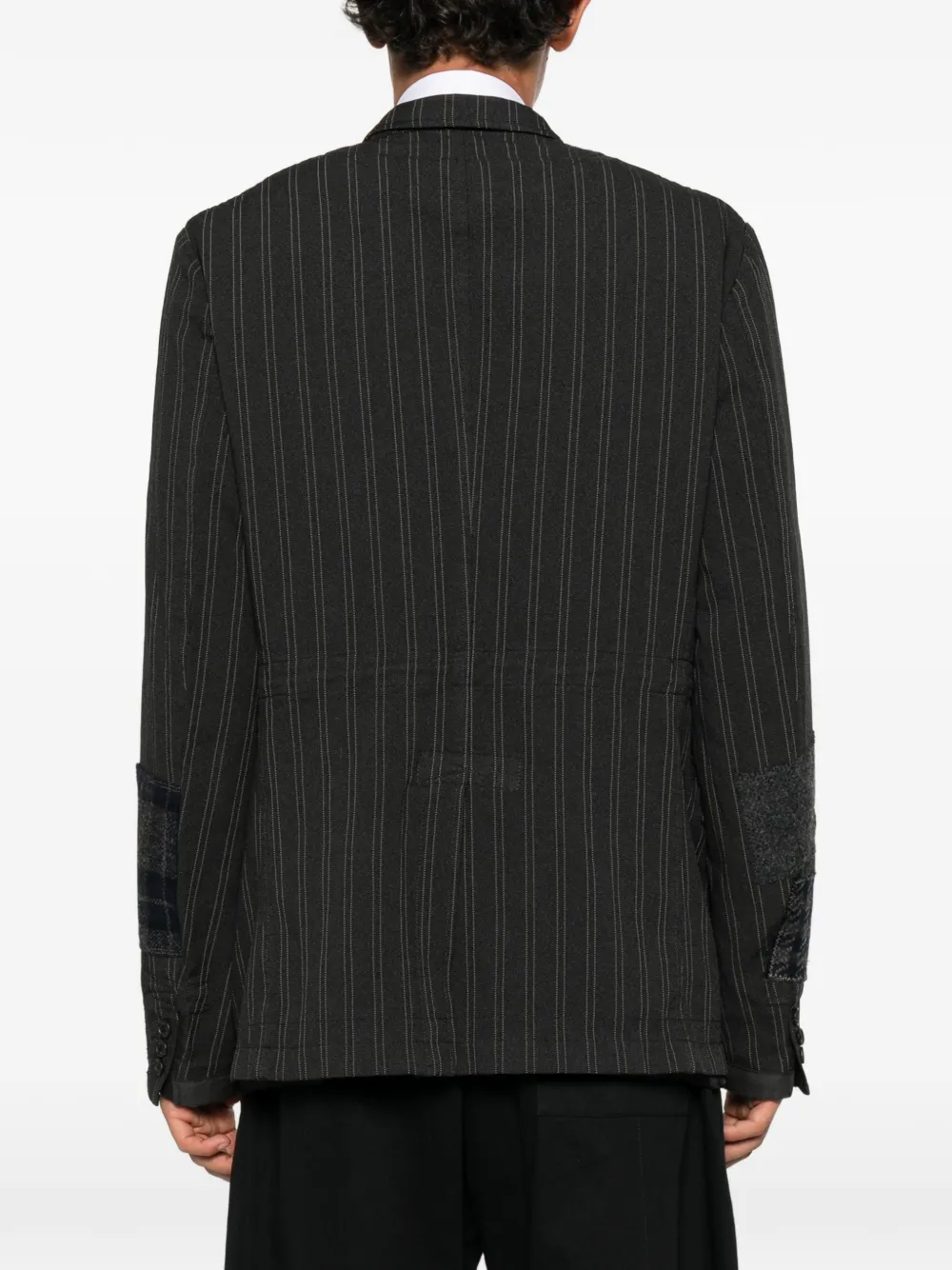 Junya Watanabe MAN Jack met krijtstreep en patchwork Grijs