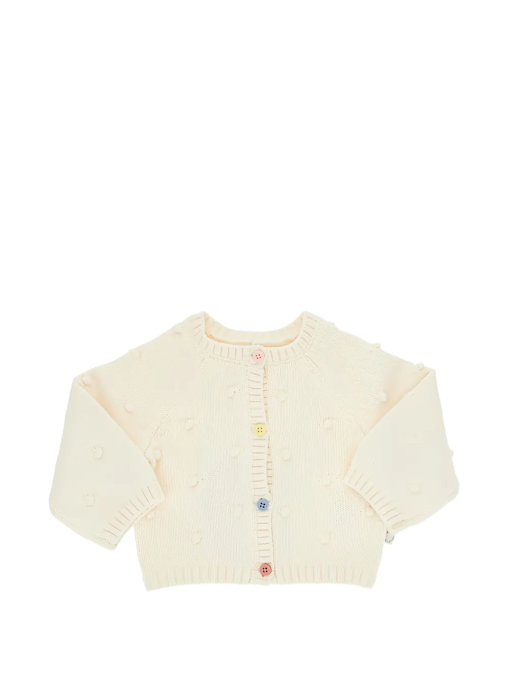 Stella McCartney Kids bobble-knit button-up cardigan - Toni neutri