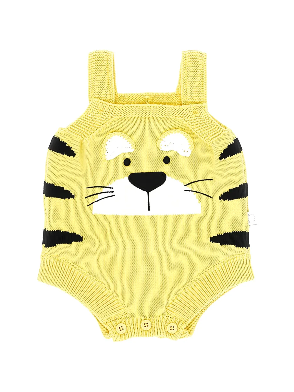 Stella McCartney Kids tiger-intarsia knitted body - Giallo