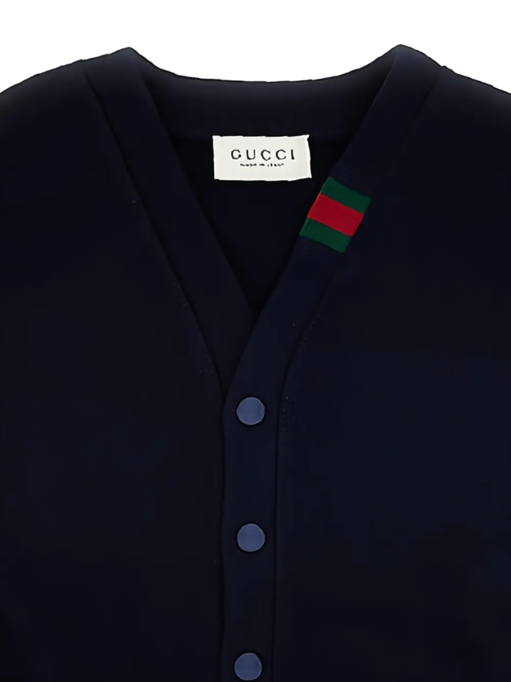 Gucci Kids Jersey vest met Web-streep Blauw