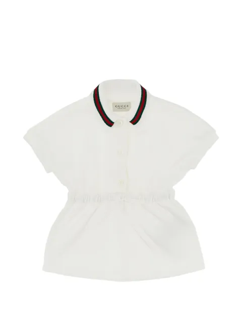 Gucci Kids Web-stribet polo-kjole